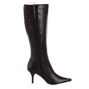 Calvin Klein Black Zip-Up Heel Boots. Size 8.5